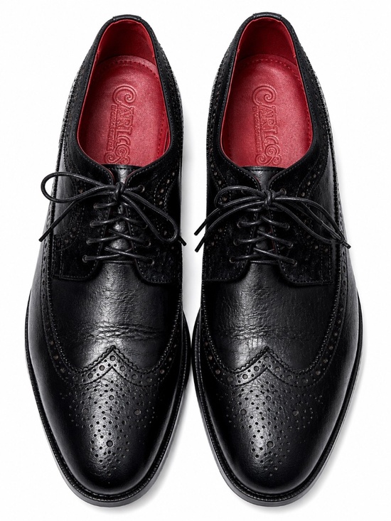 Carlos Santana Black Wingtip Oxford Dress Shoes Men’s Size 11 Brogue Lace Up main image 6